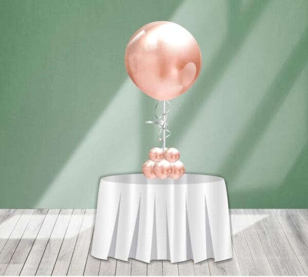 Our Large Beautiful 3' Balloon Centerpiece with a cool weight centerpiece is a beautiful way to add decor to your event!