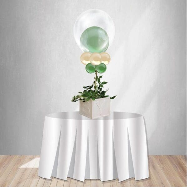 Double-Bubble-Topiary-Baby-Block-Balloon-Centerpiece