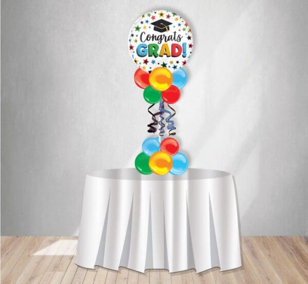 Our Custom Topiary Balloon Centerpiece with Occasion Mylar will surely add to the festivities! We can add your theme to match your decor!